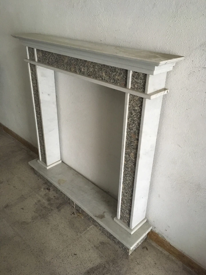 Elegantissima Cornice Camino Marmo Granito Old Fireplace Marble - Image 3 of 4