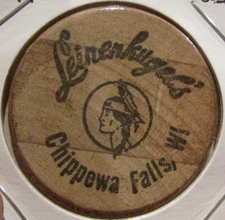 Vintage Leinenkugel's Beer Chippewa Falls, WI Wooden Nickel - Token Wisconsin