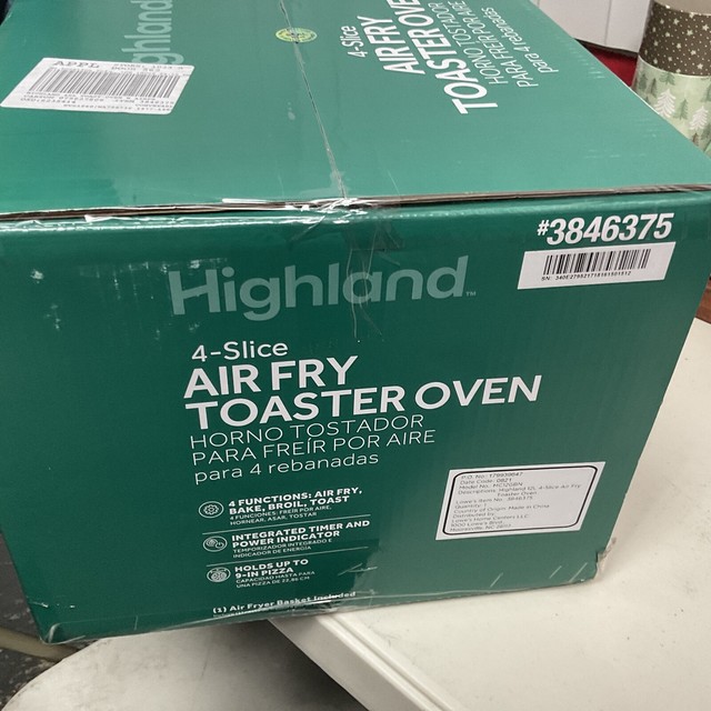 Highland 4Slice Air Fry Toaster Oven 3846375 for sale online eBay