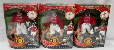 Set 3x Manchester United Hero Treble 1998 1999 Beckham Giggs Yorke 