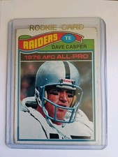 1977 Topps Dave Casper Rookie #380 Football Card Oakland Raiders. rookie card picture