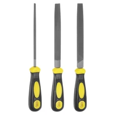 3pcs Metal File Set 6" High Carbon Steel Hand Rasp Files with Plastic Handle