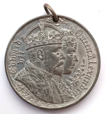 Edward VII 1902 Coronation Medal Medallion.    A1-49