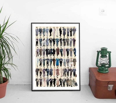 POIROT Wall Art Print , Agatha Christie Detective TV Show Murder