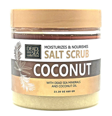 Dead Sea Collection Coconut Mineral Salt Scrub 23.28 oz Exfoliating Glow