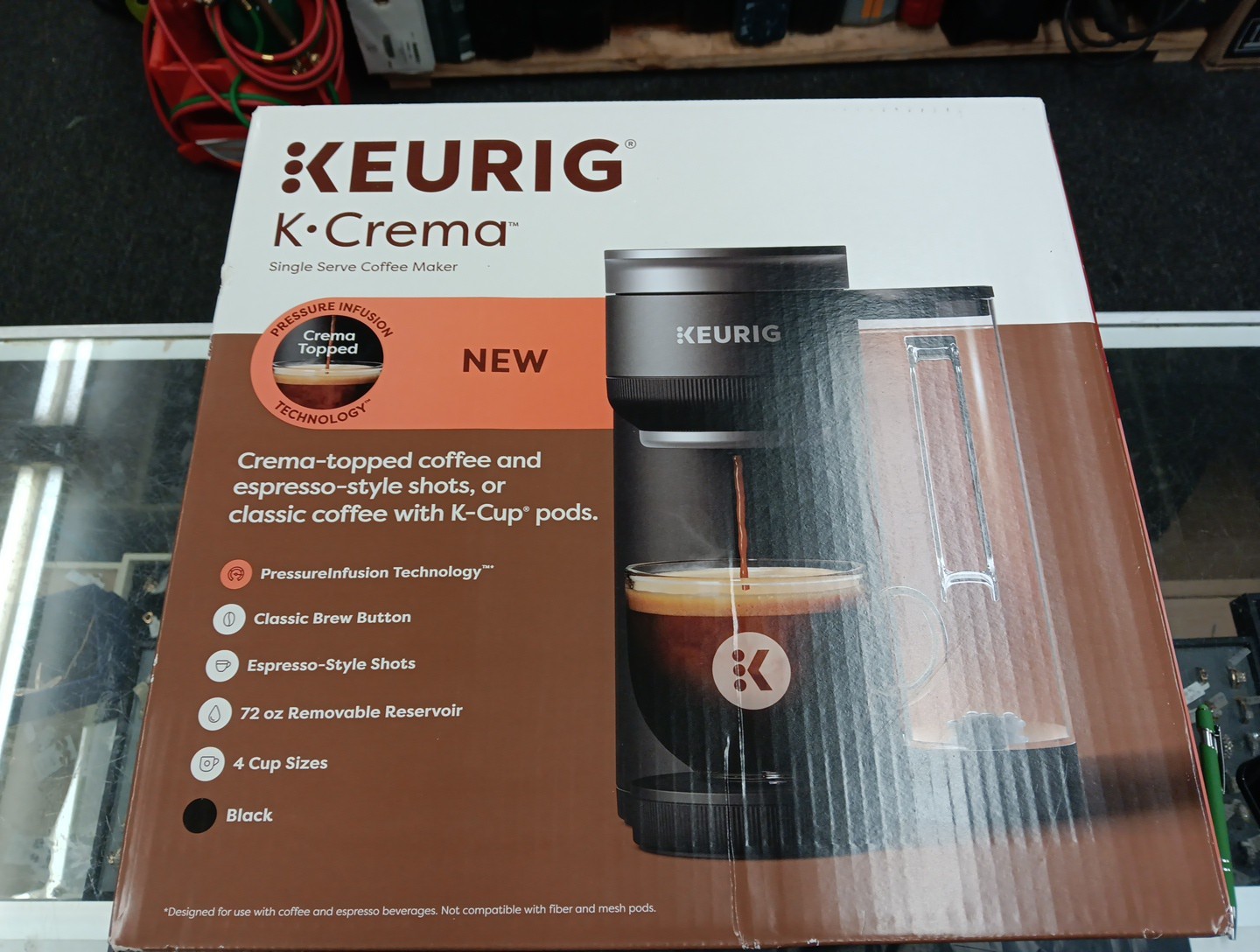 Keurig K-Crema Single-Serve K-Cup Pod Coffee Maker