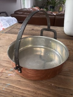 Ruffoni Copper 10" Risotto Pan w/ removable iron handle Made in Italy