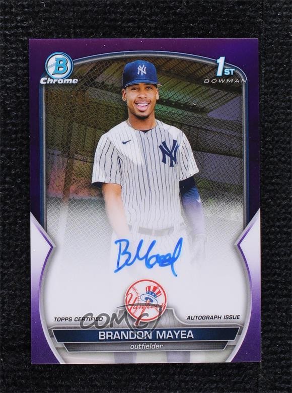 2023 Bowman Chrome Prospect Purple Refractor /250 Brandon Mayea Auto 1d59