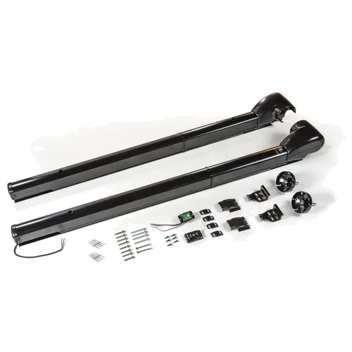 Compass 12V Electric Motorized Awning Arm Set – Self-Leveling & Durable Black