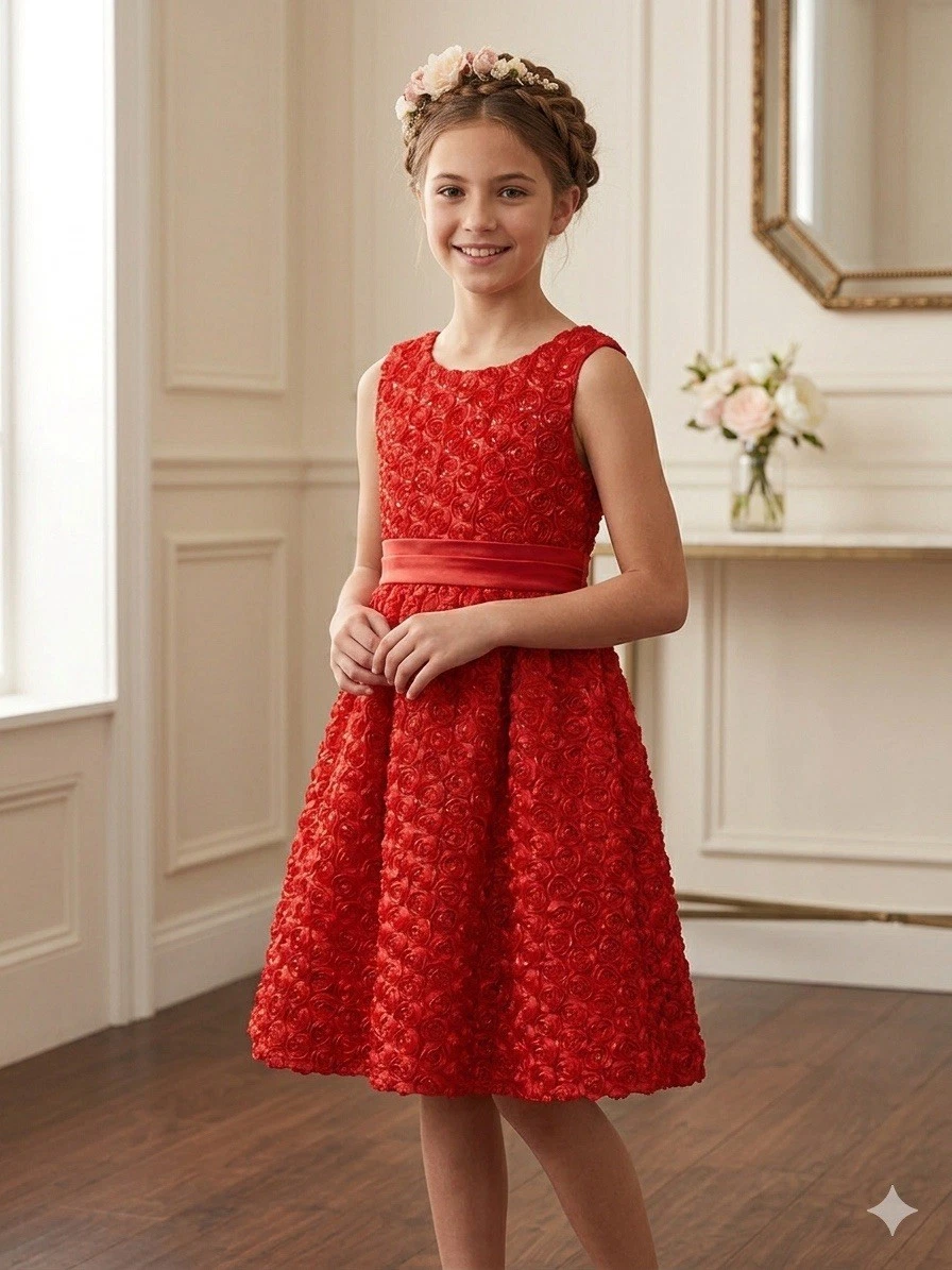 Rare Editions Red Girls Dress Size 7