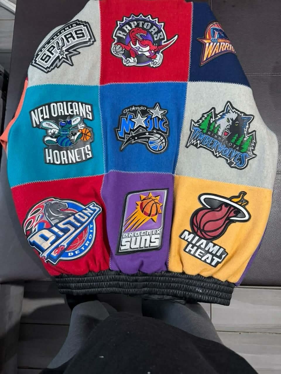Jeff Hamilton NBA Team Patchwork Jacket Vintage 9… - image 12
