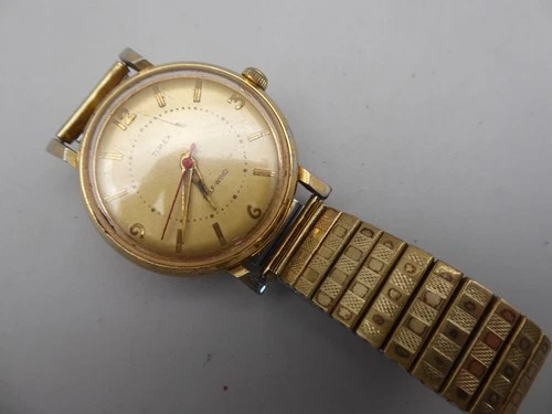 Gent's Vintage TIMEX SELF WIND Mechanical Gold Tone Wristwatch