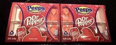 Easter Peeps Dr Pepper Soda Marshmallow Candy, Chewy, 20 Chicks Limited Edition