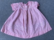 Vintage Toddler Girls Dress Homemade Pink Sailor Nautical