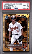2025 BOWMAN CHROME 1ST NATE GEORGE CHROME S/E SAPPHIRE GOLD /50 PSA 10 Pop 4🔥