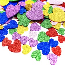 240 Pcs Glitter Heart Stickers Valentines Day Decorations Self Adhesive Heart Sh