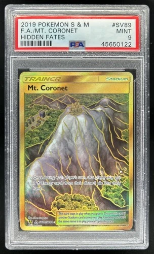 2019 Pokemon SM Hidden Fates Mt. Coronet #SV89/SV94 PSA 9