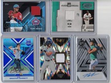 Miami Marlins 10 card lot auto jersey Jakob Marsee Miguel Cabrera Eury Perez