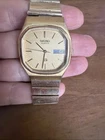 Vintage Seiko Men Fashion Gold Tone Quartz