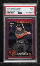 2024 Topps Chrome Pink Refractor Heston Kjerstad #142 PSA 9 MINT 0i1b