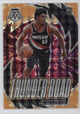 2023 Panini Mosaic Fluorescent Orange Prizm 15/25 Scoot Henderson Rookie RC 4f5