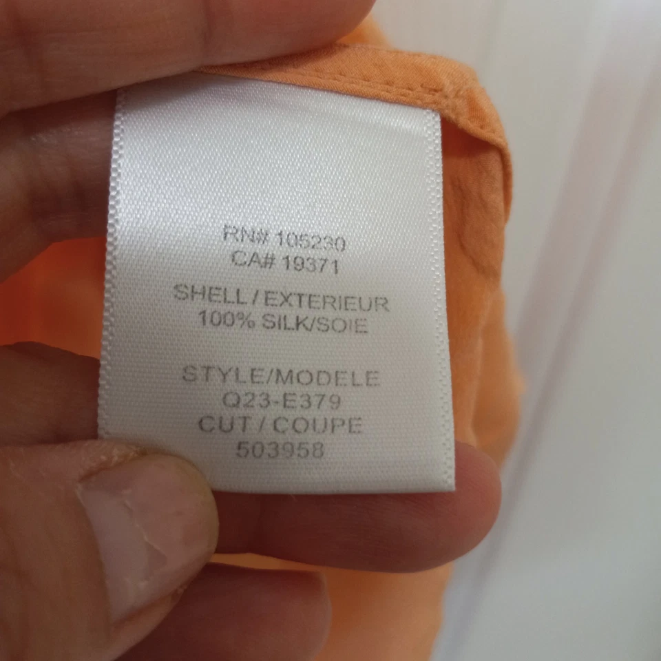 EQUIPAMIENTO Para Mujer Naranja Sega Botón Cuadrado Top Informal Carrera Resort Todos los Días S Foto 3 de 4