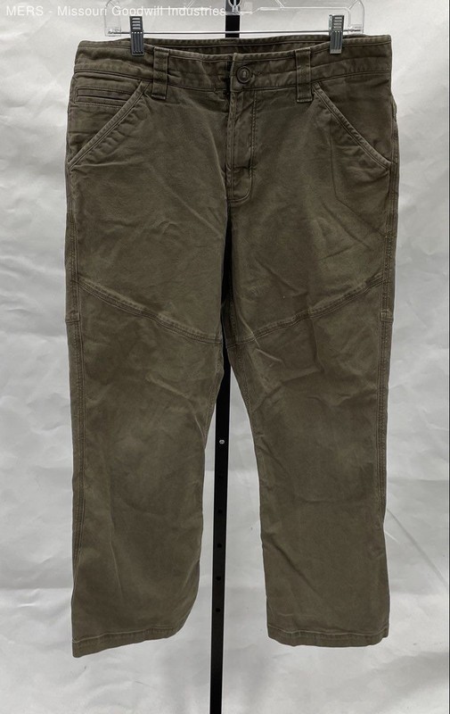 The North Face Men's Olive Green Canvas Utility Articulated Knee Pants Sz 36 S