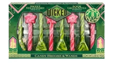 New Wicked Candy Brooms & Wands 8ct. Sour Green Apple & Sweet Strawberry Candy