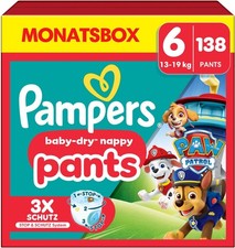 Pampers Baby-Dry Pants Paw Patrol Edition Gr&ouml;&szlig;e 6, 138 Windeln, 13kg-19kg, 360&deg;