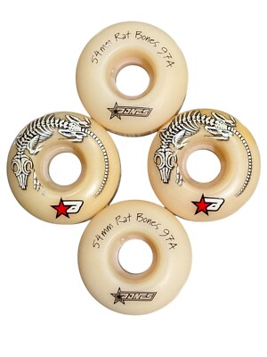 トップス 90s Powell \"Bones Weels\" Skate One Tag Vintage Skateboard Wheels Powell Bones Lot of 3 Red 63 x 35