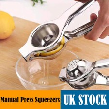Stainless Steel Lemon Lime Squeezer Juicer Kitchen Bar Manual Hand Press Tool UK