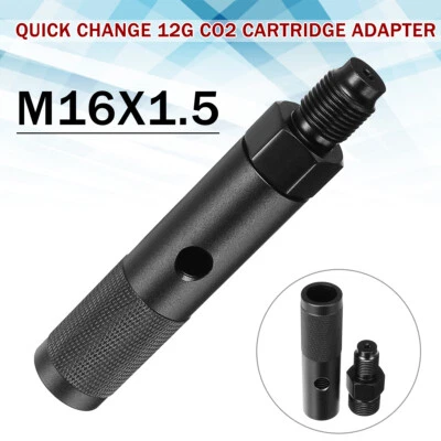 M16x1.5 Quick Change 12g CO2 Cartridge Adapter with 88g or 90g Capsule Threads - Photo 1/4