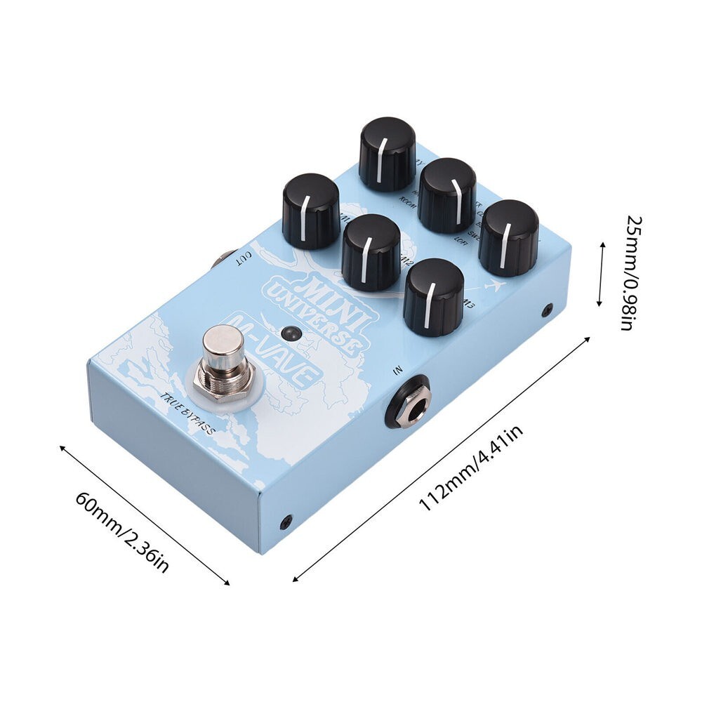 Mini Universe Digital Reverb M-VAVE Guitar Effects Pedal 9 Reverb