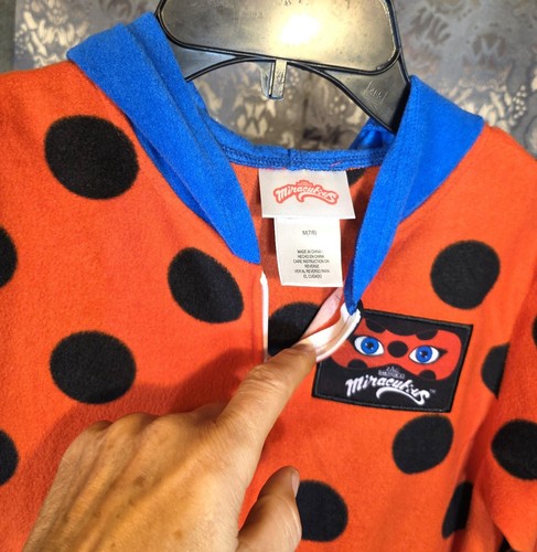 Pigiama Miraculous-Girls poka dot Lady Bug rosso/nero pezzo unico taglia M (7/8) - Foto 4 di 9