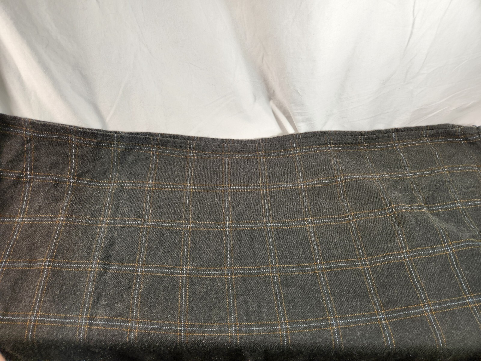 SWISS International Airlines Cabin Blanket Travel Throw Plaid Brown 100% PAN