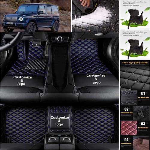 For Mercedes Benz G GLA GLC-Class Car Floor Mats Auto Liner Carpets PU Leather - Picture 7 of 19