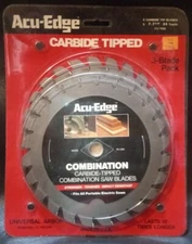 ACU-EDGE CARBIDE TIPPED -SAW BLADE 7-7 1/4" 24 Tooth Pack of 3. NEW USA Made. 