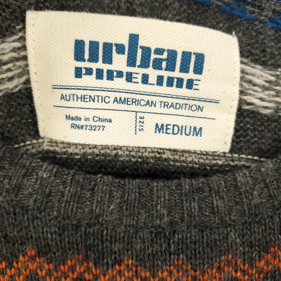 Suéter Urban Pipeline Para Hombre Mediano Fair Isle Mezcla de Lana Manga Larga Multicolor Foto 4 de 4