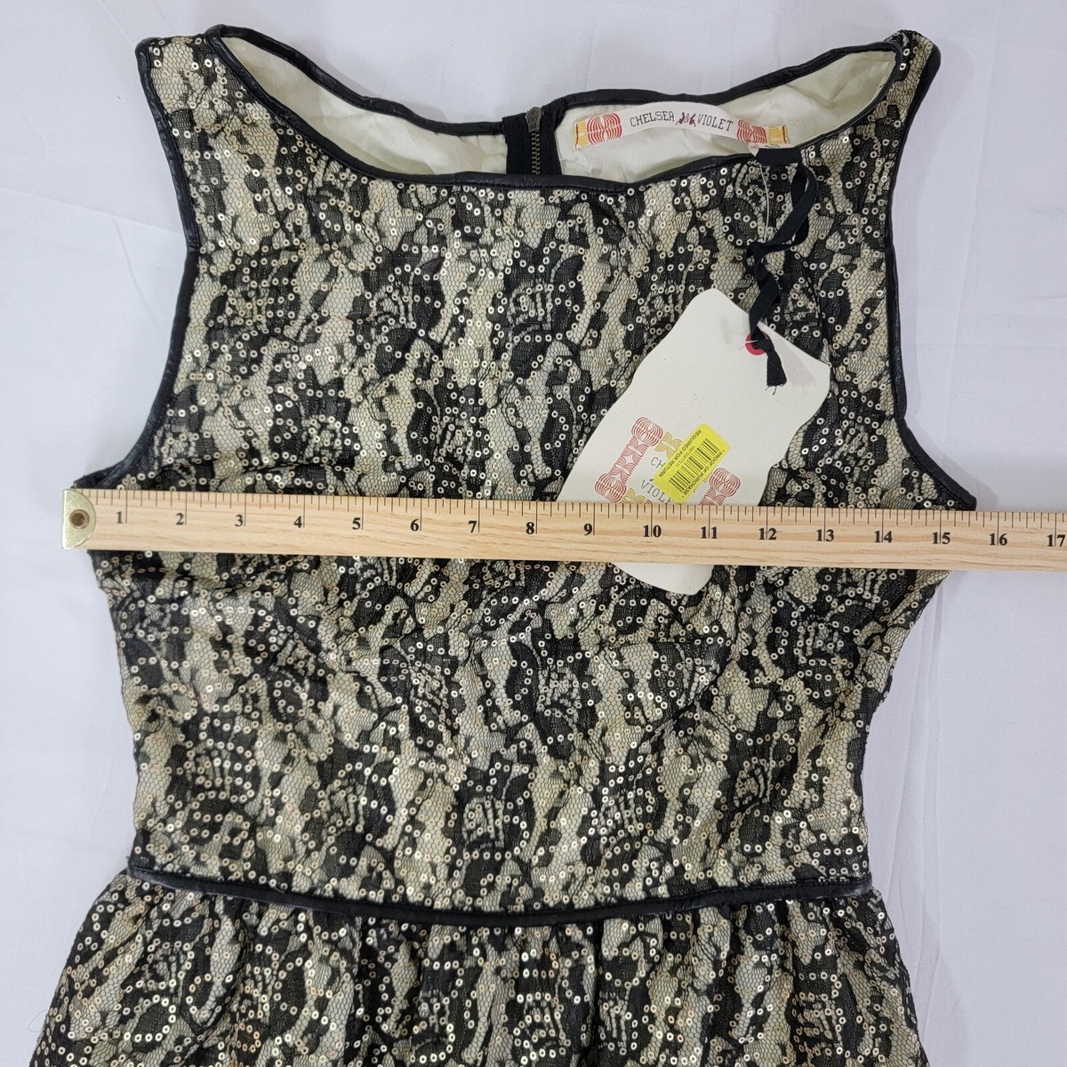 lace embroidered mini dress Ramy Brook Kaelyn Embroidered High Neck Mini Dress in Black Lace main image 1