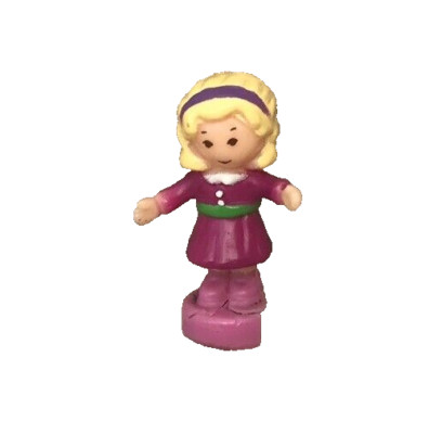 Bluebird Polly Pocket Magenta Kleid Rosa Figur Sockel Broken Pollys Boutique 1995