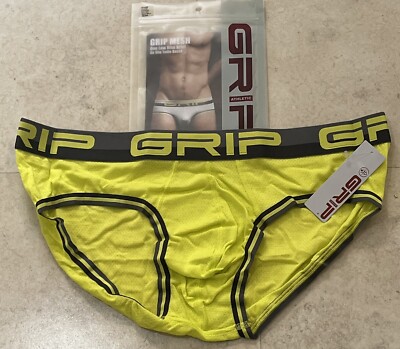 C-IN2 Grip 2.0 Mesh Athletic Lowrise Brief - Xlarge, sulfur yellow