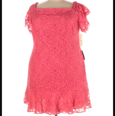 eliza j casual dresses Dress Lace Overlay Lined Pink Size 22 (Plus) Black Funeral Dresses for group-611f Formal dresses a stunning choice for Color:Black / Lilac