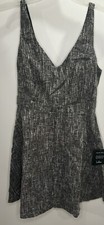 Lulus Charcoal /Ivory Skater Mini Dress Size Small New With Tags
