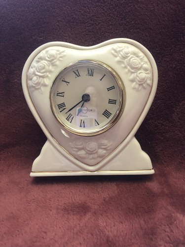 Lenox Cream Colored  Ceramic Desk Clock - Picture 1 of 3
