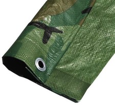 Jungle Green Camouflage Poly Tarp 8 Mil Coated Reinforced Canopy