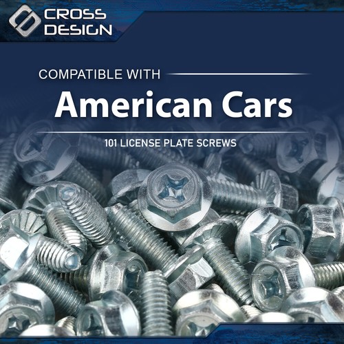 100 License Plate Screws For American Cars #14x 3/4" (#1620) Hex - Foto 3