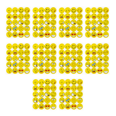 200 x Smiley Face Sticker Verschiedene Stimmungen Kinder Geburtstag Scrapbooking