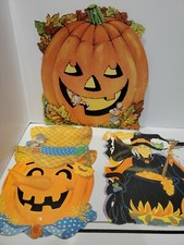 Vintage Paper Die Cut Cardboard Pumpkins Hall...