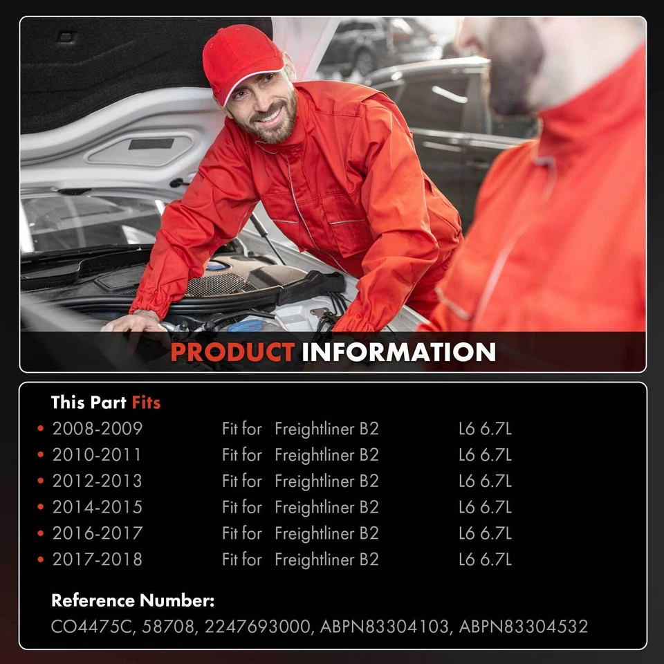 Compresor de aire acondicionado con polea de 6 ranuras para Freightliner B2 2008-2018 ABPN83304532 Foto 2 de 4