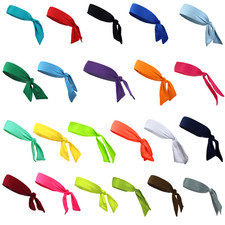 Head Tie Back Headband Sports Headband Sweat Band Hair Sweatband for Men Women